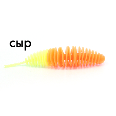 Мягкая приманка Trout Zone Plamp 2,5" Сыр оранжевый/шартрез