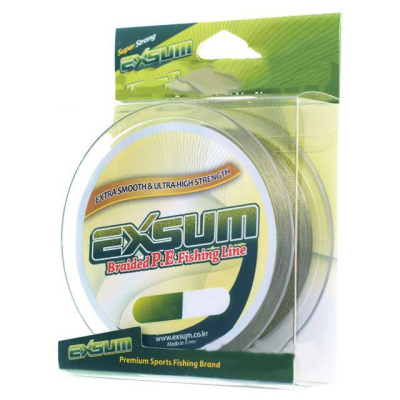 Шнур плетеный Exsum Braided PE Fishing Line 150m зеленый 0,230 мм; 30 lb/13,5 кг
