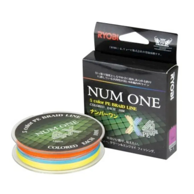 Шнур Ryobi Num One PE4X Multicolor 100m 1.0#/0,165 mm