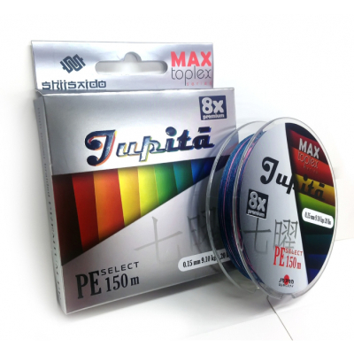Шнур плетеный Shii Saido Jupita 8X, L-150 м, d-0,27 мм, test-20,5 кг, multicolor