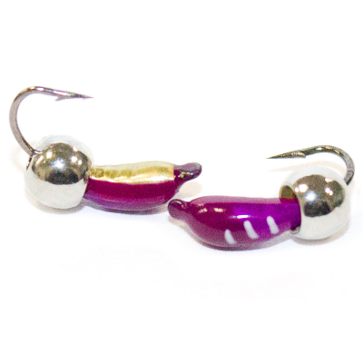 Мормышка Уралка рифлёная №1,5 (фл)+ шар серебро(0,45)