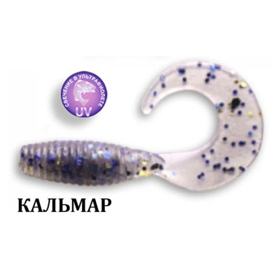 Силиконовая приманка Crazy Fish Angry Spin 1" 20-2,5-29-6 кальмар цв. smoke (дым)