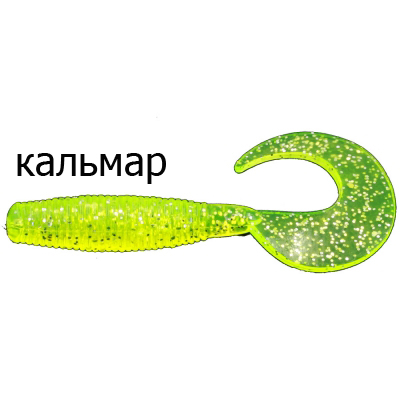 Твистер Merega Spinny Tail 25мм 0.2гр. цвет Z072, кальмар (уп.10 шт)