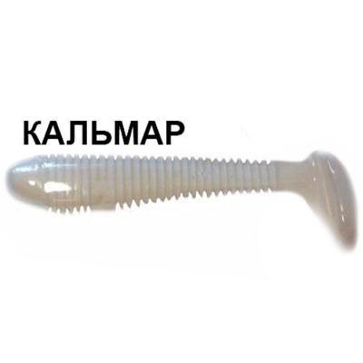 Силиконовая приманка Crazy Fish Vibro Fat 4" 14-100-59-6 кальмар цв. white (белый)