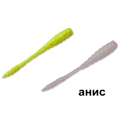 Силиконовая приманка Crazy Fish Tipsy 1.2" 69-30-89/91-1 анис цв. glowing (светящийся) / 91