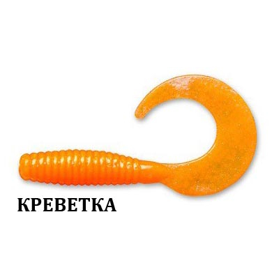 Силиконовая приманка Crazy Fish Angry Spin 2" 21-4,5-64-4 креветка цв. fluo orange (флуоресцентно-оранжевый)