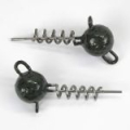 Штопор огруженый для силикона Flexhead Pike Medium 50g, 2штуки, темно-зеленый