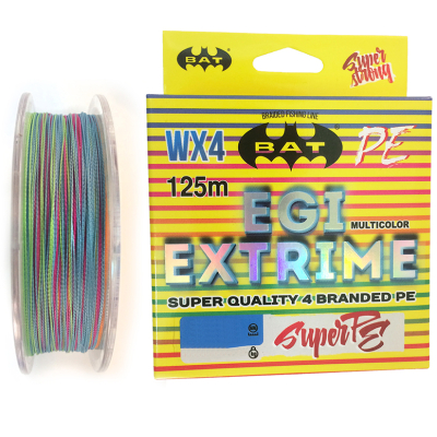 Леска плетеная BAT PE Egi Extrime Multicolor 125 м. 0,10 мм.\6,1 кг.