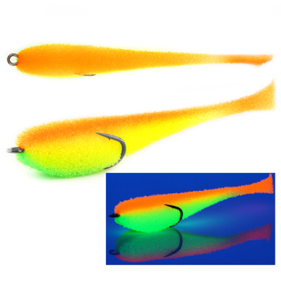Мормыш Классическая Поролоновая рыбка с поджатым двойником 10 см, цв. 12, 3 шт/упак