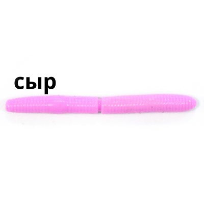 Силиконовая приманка Trout Zone Wake Worm FAT 2,4" цвет сиреневый