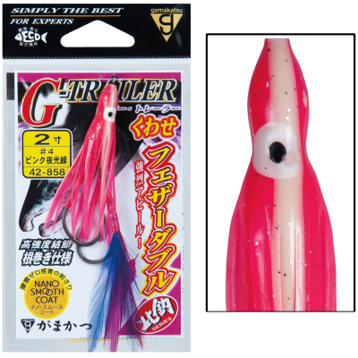 Оснастка с силиконом Gamakatsu G-Trailer Kuwase 2-inch Feather Double 42-858 #4