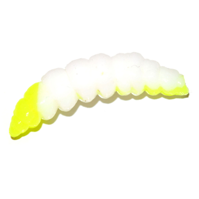 Мягкая приманка Red Machine Larva (Личинка) 35мм 10шт. цв. White/lemon