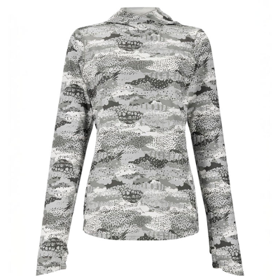 Термофутболка Simms Women's Bugstopper SolarFlex Hoody, Shroud Sterling, M