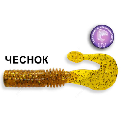 Силиконовая приманка Crazy Fish Powertail 4-7-9-5 чеснок цв. caramel (карамель)