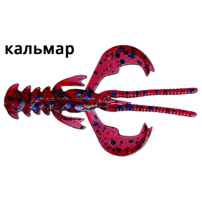 Силиконовые приманки Crazy Fish Nimble 1.2" 76-30-73-6 кальмар цв. blue ruby (синий рубин)