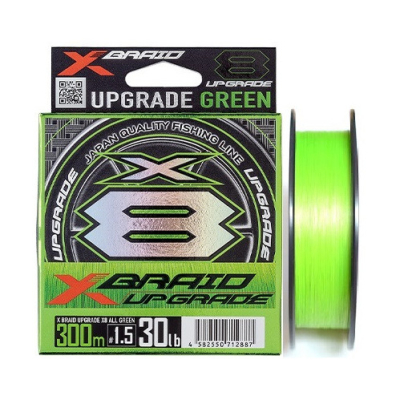 Шнур плетеный YGK X-Braid Upgrade X8 All Green 300m 3 / 50 lb