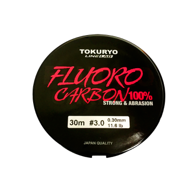 Леска флюорокарбон Tokuryo Fluorocarbon Clear 30m #2.5