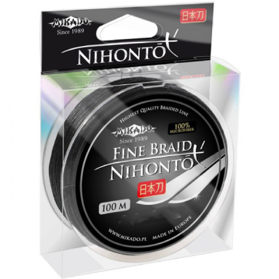 Плетеный шнур Mikado Nihonto Fine Braid Black 100м 0,25мм - 20,90кг