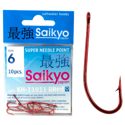 Крючки Saikyo KH-11011 O'Shaughnessy Red № 8 (10шт)