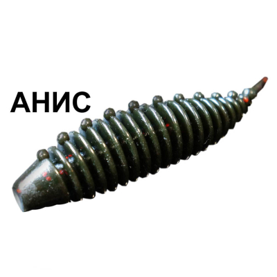 Мягкая приманка Boroda Baits Ayra Magnum цв. Чёрный с красн. блёстками,  аттр. Анис, 5 шт./уп.