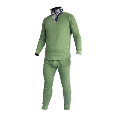 Комплект термобелья Woodline Microfiber Softshell ZIP Thermo оливковый р. L