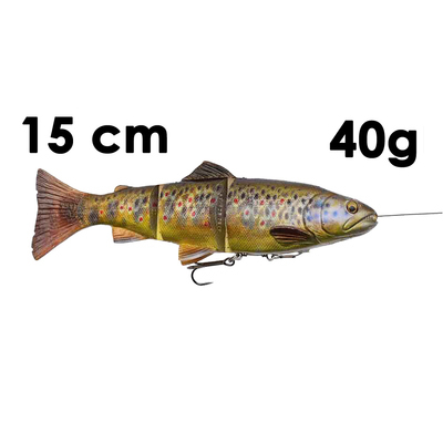 Приманка Savage Gear 4D Line Thru Trout MS 15cm 40g 03-Dark Brown Trout 57387