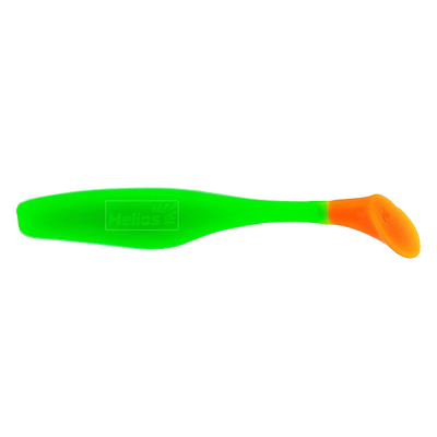 Силиконовая приманка Helios Vigor 3,75"/9.5 см Lime & Orange 7шт. (HS-6-020)