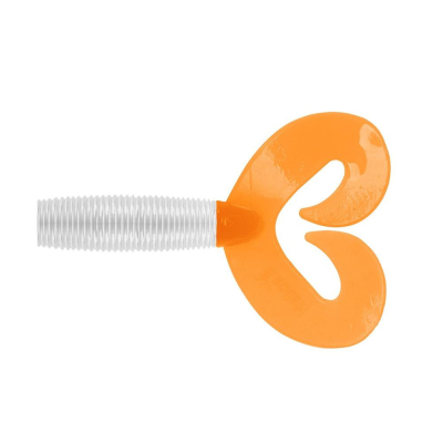 Силиконовая приманка Helios Credo Double Tail 3,54"/9 см Pearl & Orange 5шт. (HS-28-019)