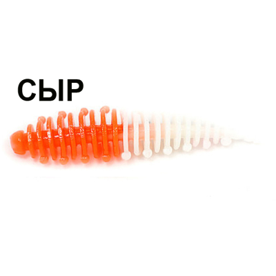 Мягкая приманка Boroda Baits Ayra Double Color цв. Красный/Белый, аттр. Сыр, 8 шт./уп.