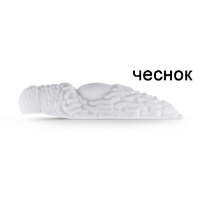 Силиконовая приманка Ojas Slizi 39, White (fluo), 10шт/банка, аромат Чеснок