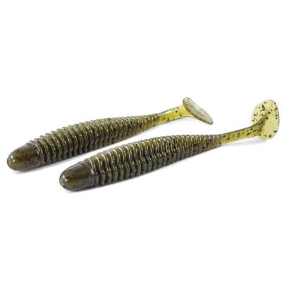 Мягкие приманки Noike Ninja Wobble Shad 4" цв. #001-Green Pumpkin