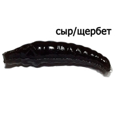 Силиконовая приманка Trout Zone Paddle 1.3" цв. Сыр/Щербет черный