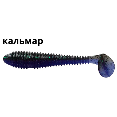 Силиконовая приманка Crazy Fish Vibro Fat 3.2" 73-80-50d-6 кальмар цв. northern lights