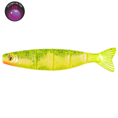 Силиконовая приманка Fox Rage Pro Shad Jointed 5.5"/14cm цв. UV Lemon Tiger (NPS035)