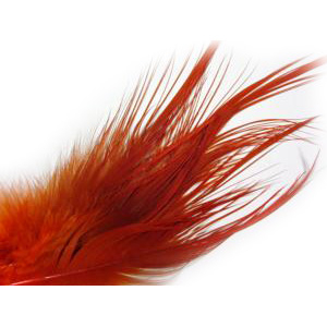 Ken Sawada Grey Heron Hackles 6 pieces Orange (Medium/Large)
