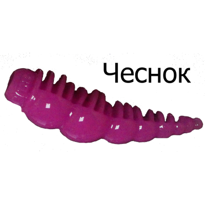 Мягкая приманка Boroda Baits Larva цв. Лиловый, аттр. Чеснок, 12 шт./уп.