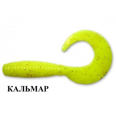 Силиконовая приманка Crazy Fish Angry Spin 1" 20-25-6-6 кальмар цв. chartreuse (шартрез)