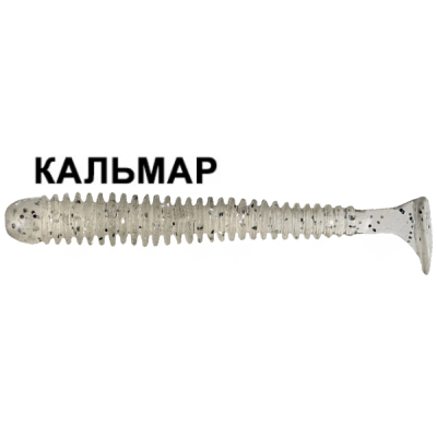 Силиконовая приманка Crazy Fish Vibro Worm 2" 3-50-7-6 кальмар цв. ghost (призрак)