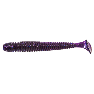 Силиконовая приманка Kaida Salmon 3.5" 9cm 4g Violet-7tails HT#005
