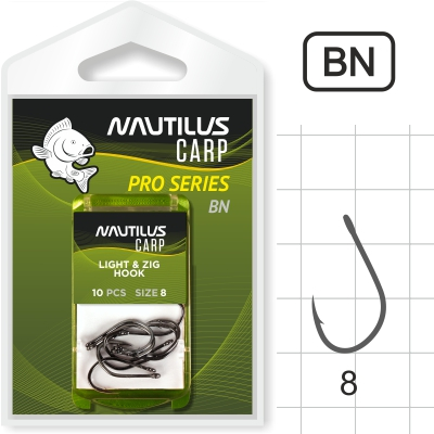 Крючок Nautilus Pro Series Light&Zig Hook BN #8