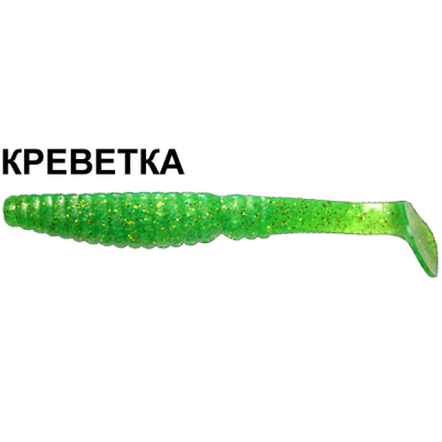 Силиконовая приманка Crazy Fish Scalp Minnow 5.5" 19-13-21-4 креветка цв. lime (лайм)