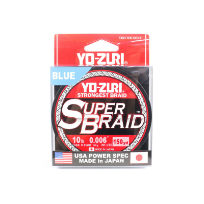 Плетеный шнур Yo-Zuri PE Superbraid Blue 150 Yds 20Lbs (0.23mm) R1258-B