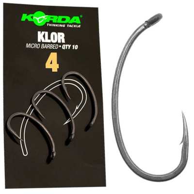 Крючок с микробородкой Korda Klor №4 10шт (KLOR4)