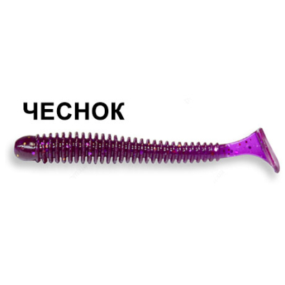 Силиконовая приманка Crazy Fish Vibro Worm 3-5-2-5 ж.чеснок цв. lilac (сирень)