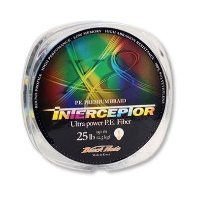 Леска плетеная Black Hole Interceptor Multicolor 150м 0,11мм (№0,4) - 4 нити In-11