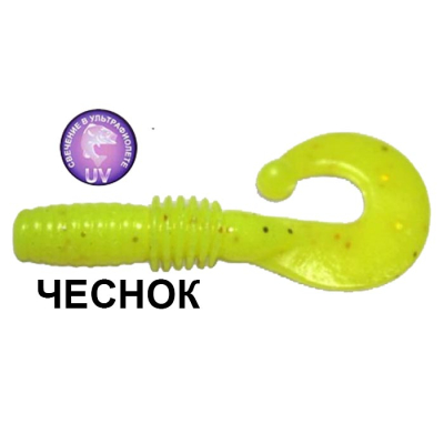 Силиконовая приманка Crazy Fish Power Mace 10-4-6-5 чеснок цв. chartreuse (шартрез)