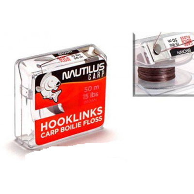 Поводковый материал Nautilus Carp Boilie Floss 15lb 50м Brown*