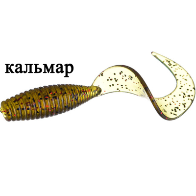 Твистер Flagman Moon 1" цв. green pumpkin 20pc squid