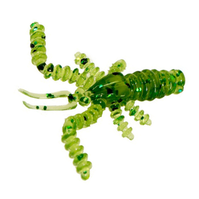 Силиконовые приманки Русская Фишка Москит, Креветка 3,5 см (Цвет 17, Киви)