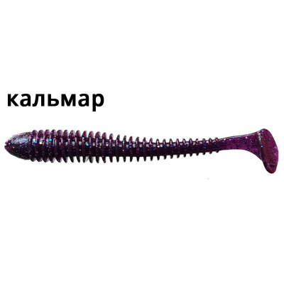 Силиконовая приманка Crazy Fish Vibro Worm 4'' 75-100-98-6 кальмар цв. Space